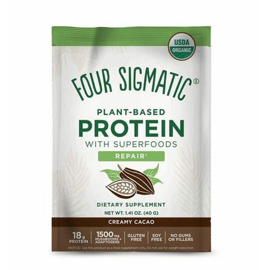 Dark Olive Green Four Sigmatic Creamy Cacao Plant Protein 1.41 oz